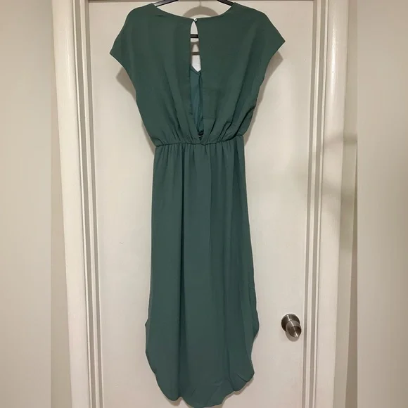Fabrik Green Maxi Dress Small - Picture 2 of 4